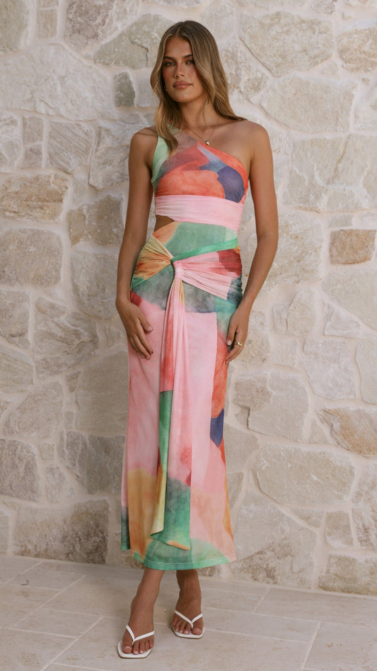 Kourt Maxi Dress - Multi Abstract