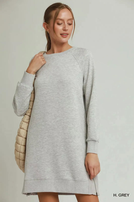 Umgee Side Crochet Zipper Detailed Dress