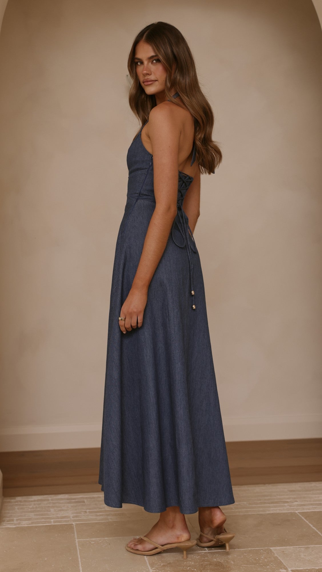 Skye Maxi Dress - Steel Blue