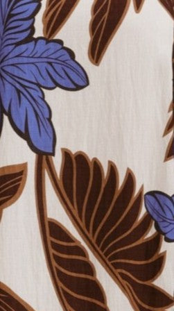 Bethani Mini Dress - Chocolate/Blue Palm