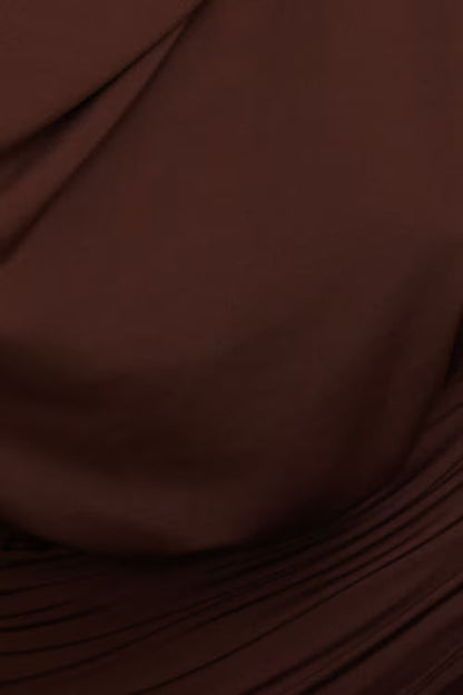 Sculpt Halter Cowl Neck Maxi Dress