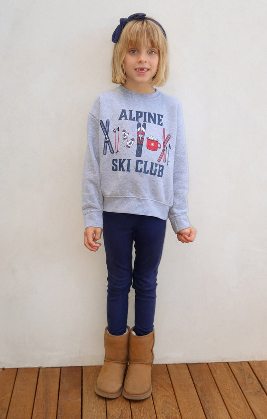 Davis Sweatshirt ~ Little Alpine Ski Club Graphic