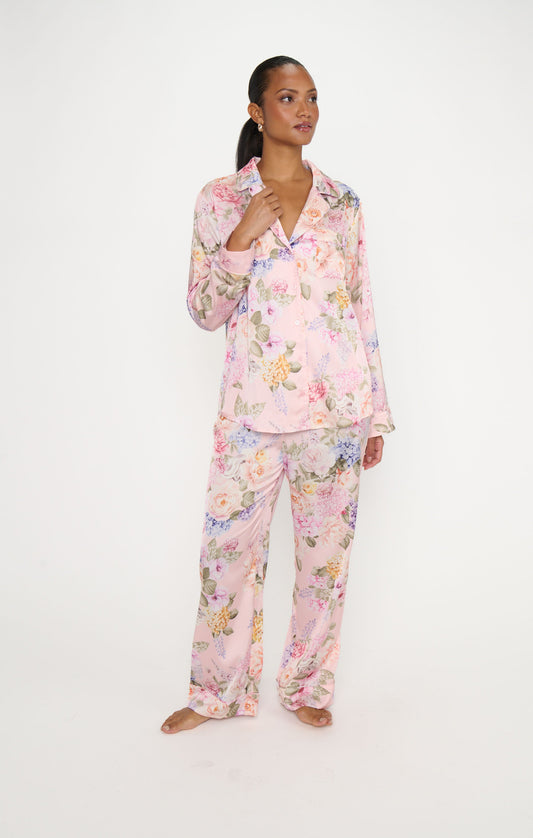 Classic PJ Set ~ Powder Pink Blooms