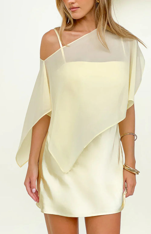 Chelsea Yellow Sheer Chiffon Cape