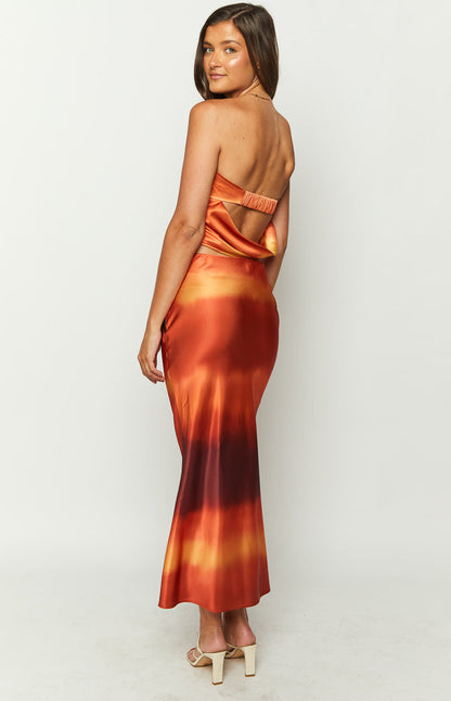 Esme Sunset Print Maxi Skirt
