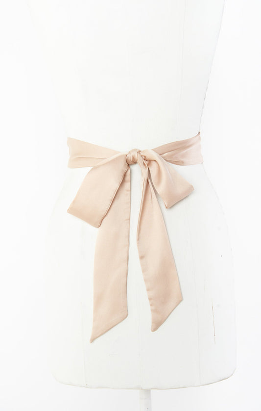 Bridesmaid Sash ~ Champagne Luxe Satin