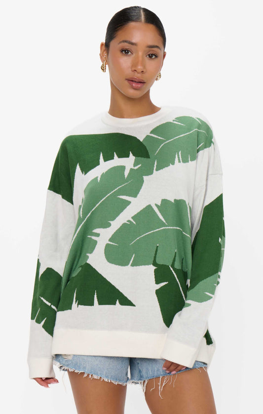 Adventure Sweater ~ Tropical Palm Knit