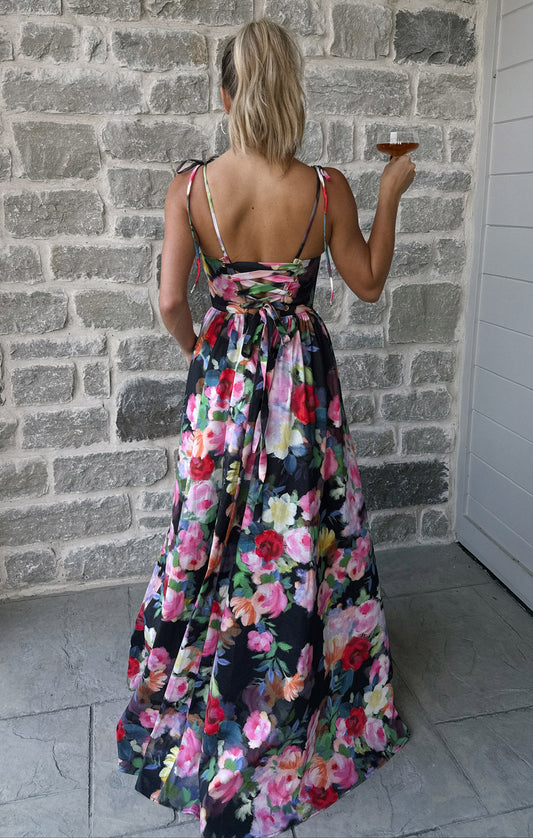 Juliet Maxi Dress ~ Moonlit Garden Gala Taffeta