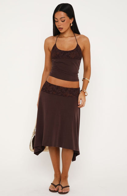 Cool Chaos Halter Top Chocolate