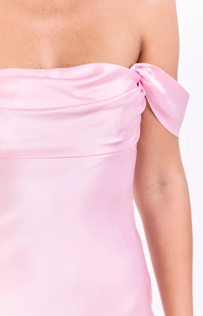 Zoella Light Pink Off The Shoulder Mini Dress