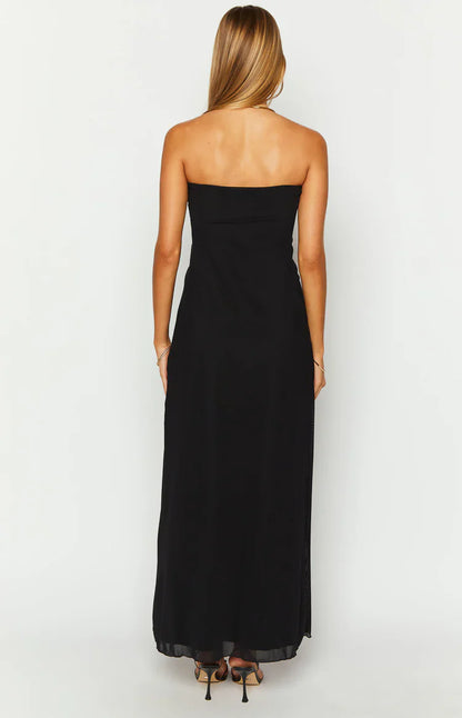 Braelyn Black Strapless Maxi Dress