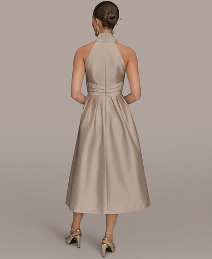 Donna Karan New York Women's A-Line Halter Midi Dress