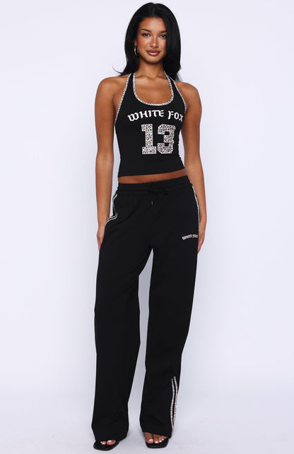 Boss Babe Vibes Track Pants Black