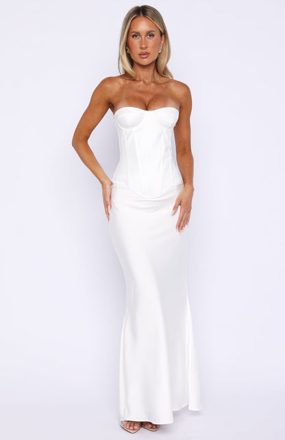 Golden Mile Strapless Bustier Off White