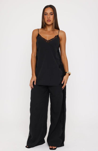 Porcelain Nights Top Black