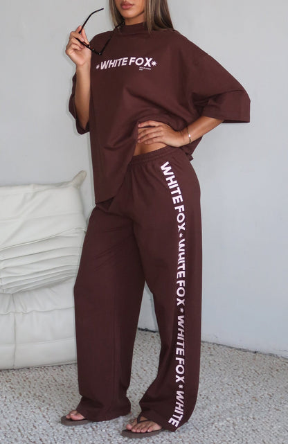 Tender Hearts Track Pants Chocolate